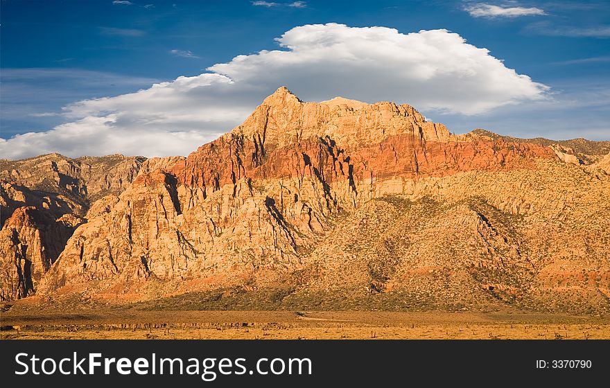 The mountains of Red Rock Canyon, Nevada early in the morning.