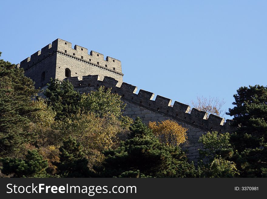 A lookout tower on the Great Wall of China