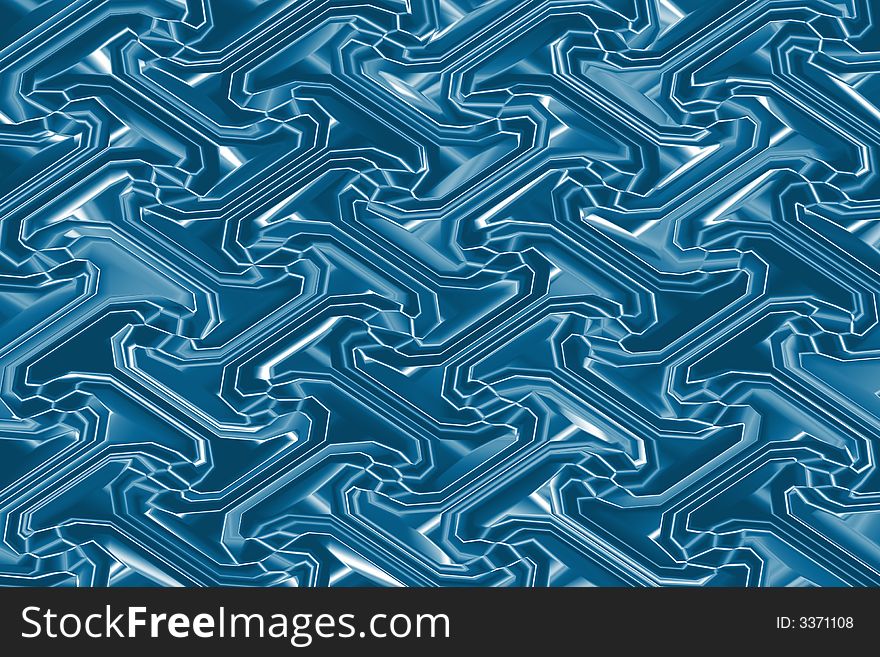 Simulated pattern of blue beams