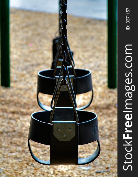 A swing set at Losco Park in Jacksonville Florida. A swing set at Losco Park in Jacksonville Florida