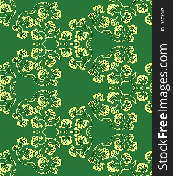 Abstract floral ornament ( seamless texture ) - digital artwork. Abstract floral ornament ( seamless texture ) - digital artwork