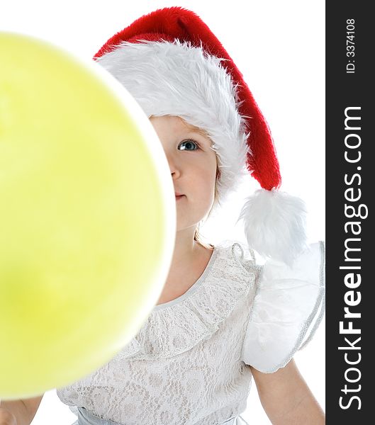 Baby In Santa Claus Red Hat