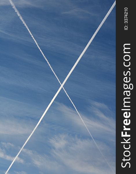X in sky two plane flight acrross