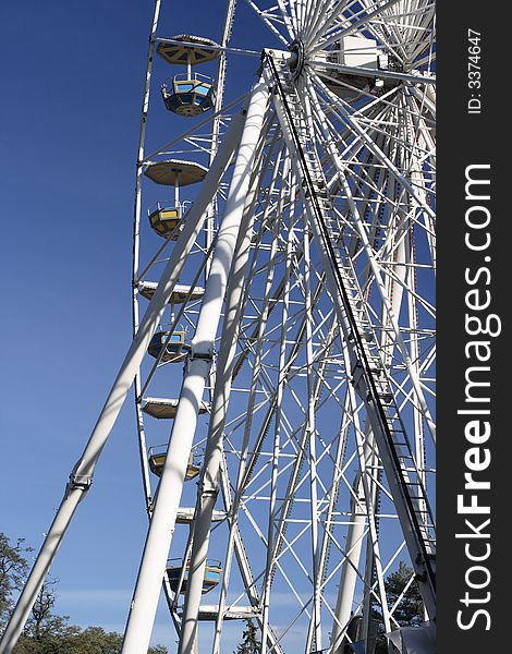 Attraction on fairground in Prague. Czech republic