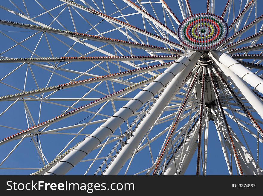 Attraction on fairground in Prague. Czech republic