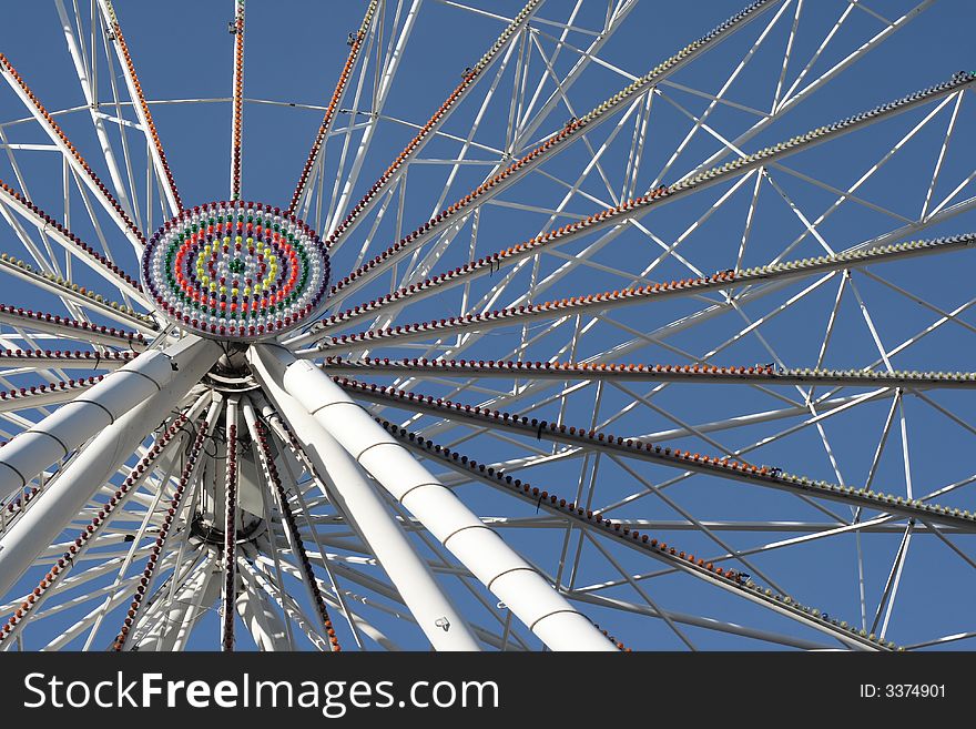 Attraction on fairground in Prague. Czech republic