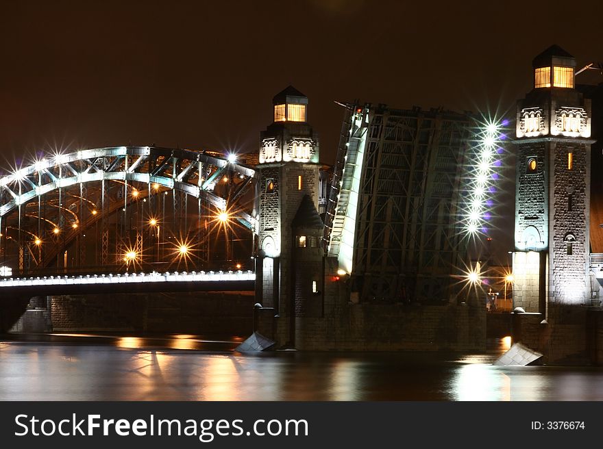Saint-Petersburg, Bolsheokhtinsky bridge. Russia. Saint-Petersburg, Bolsheokhtinsky bridge. Russia