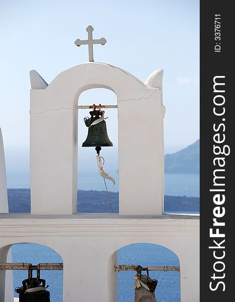 Churchbells and arches on the island of Santorini. Churchbells and arches on the island of Santorini