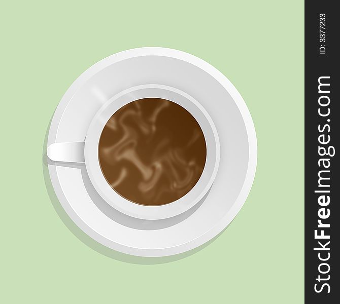 Vector style cup of coffee illustration