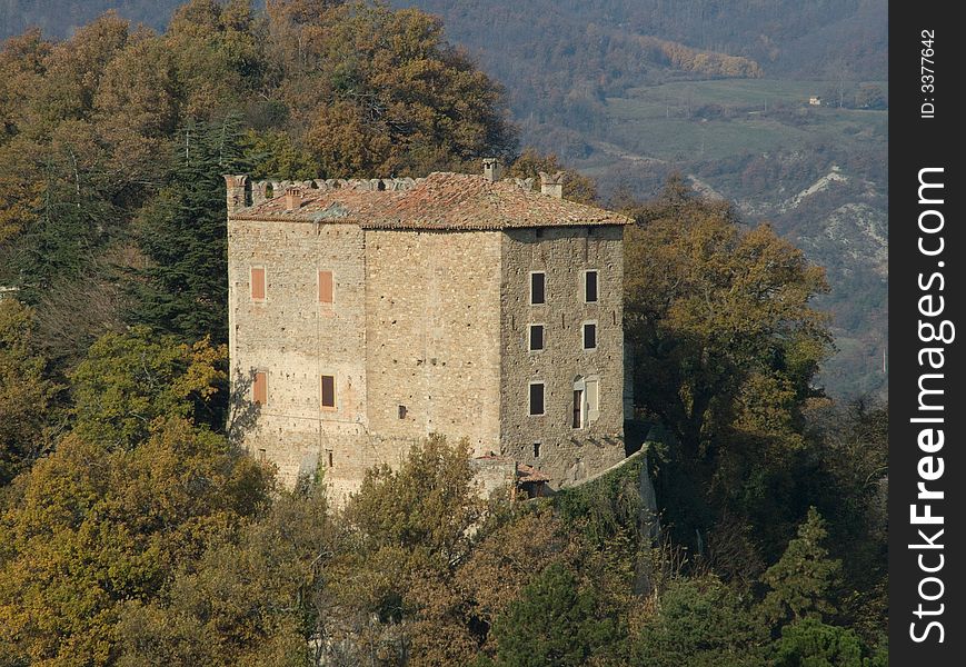 Old castel of Montorio in Apennines. Old castel of Montorio in Apennines
