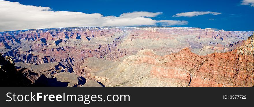 Panoramic view of the south rim of the Grand Canyon