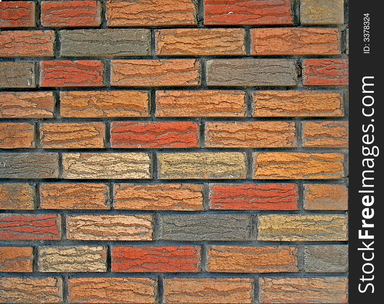 Brick wall with various red color. Brick wall with various red color.