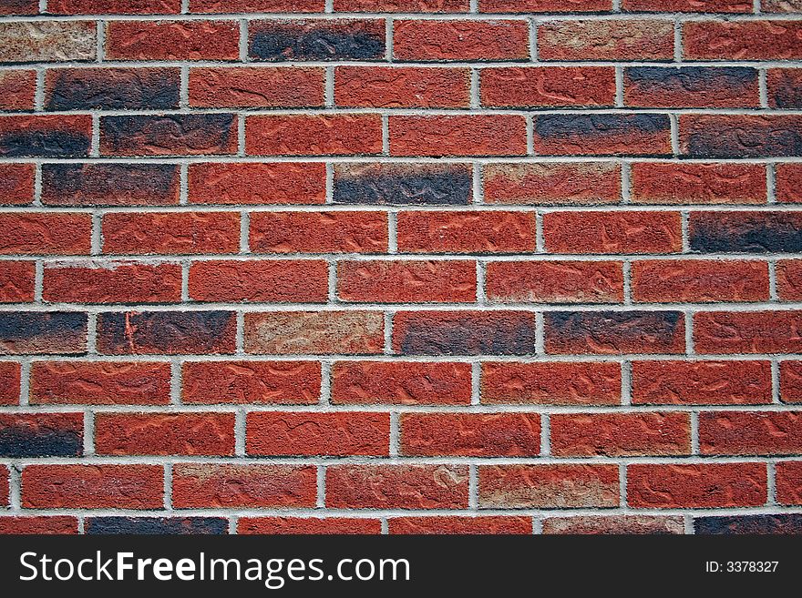 Brick wall with various red color. Brick wall with various red color.