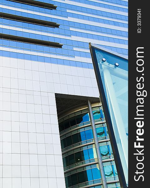 Modern office building in busy metropolis. Modern office building in busy metropolis