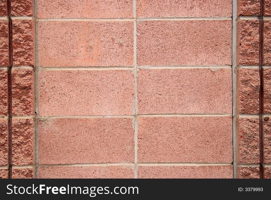 Abstract Red Brick Wall