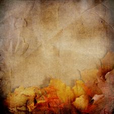 Grunge Background With Autumn Leaves Stock Images Grunge Background With Autumn Leaves Stock Images