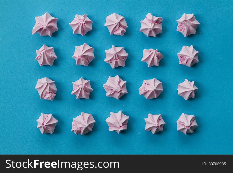 Full frame meringue background in two colors