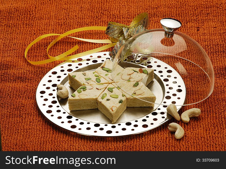 Interior shot of Indian sweets