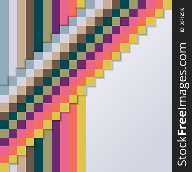 Background with Color Squares and Stripes. Vector Abstract Illustration EPS10. Background with Color Squares and Stripes. Vector Abstract Illustration EPS10