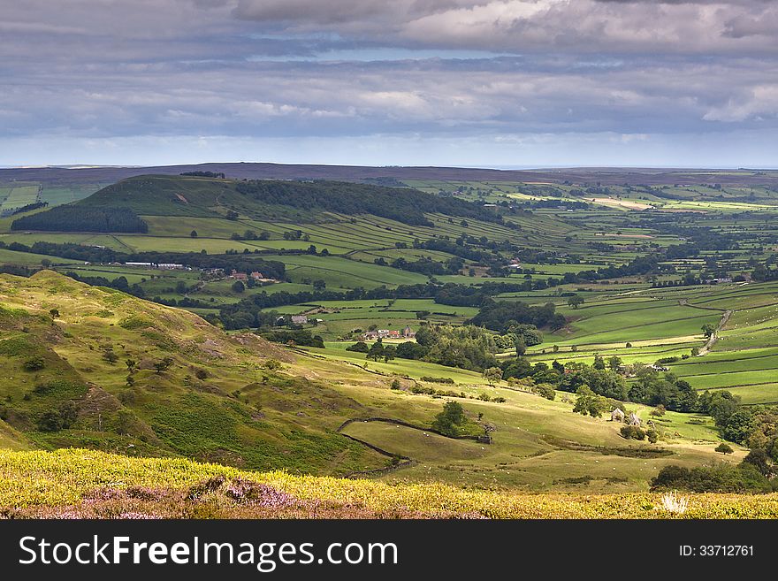 Landscape view of Great Fryup Dale North Yorkshire England