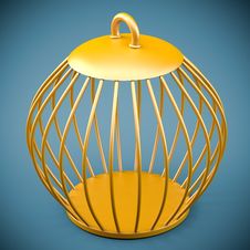 Golden Bird Cage Stock Photography Golden Bird Cage Stock Photography