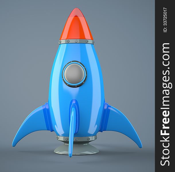 Cartoon-styled Rocket