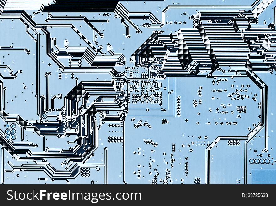 Electronic Circuit Board Close Up.