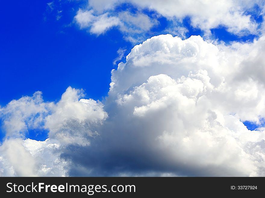 Beautiful picture with summer blue cloudiness sky. Beautiful picture with summer blue cloudiness sky