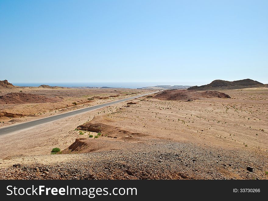 African desert in Sinai Egypt