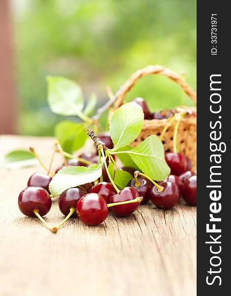 Basket of Cherries-healthy fruits