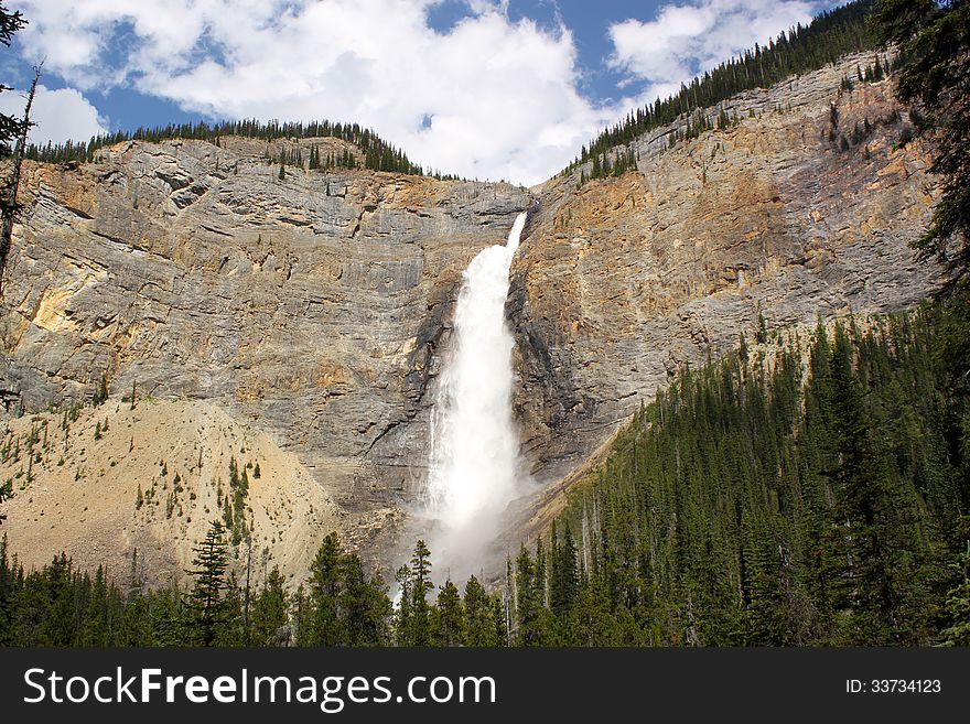 Takakkaw Falls, Canada's second highest waterfall. Yoho National Park, British Columbia, Canada. Takakkaw Falls, Canada's second highest waterfall. Yoho National Park, British Columbia, Canada