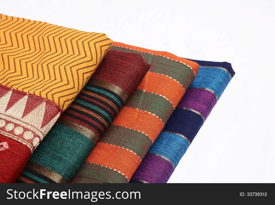 Colorful Indian Asian Sari Fabric