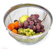 Summer Fruits In A Strainer Stock Image