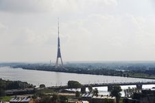 Riga. View Of A Television Tower. Royalty Free Stock Photography Riga. View Of A Television Tower. Royalty Free Stock Photography