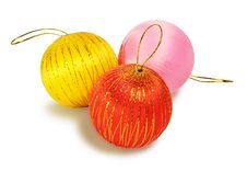 Three Christmas Balls Stock Photo Three Christmas Balls Stock Photo