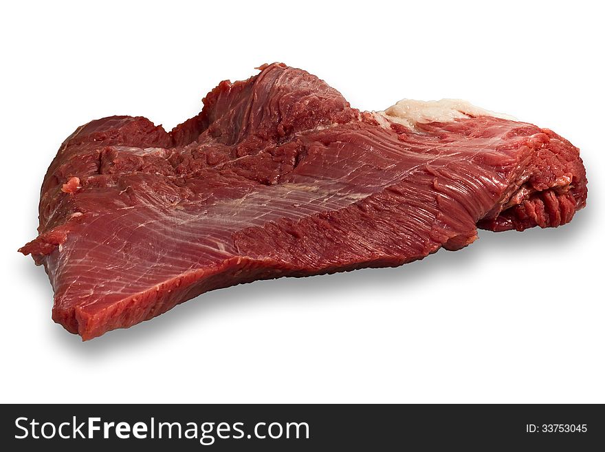 Fresh beef isolated on white background