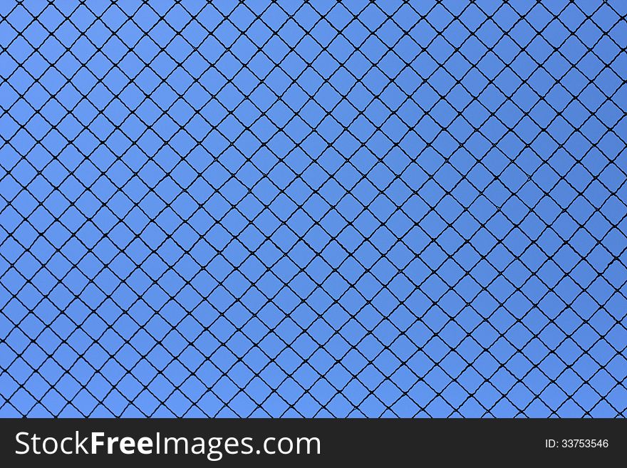 Real mesh photographed against a blue sky. Real mesh photographed against a blue sky
