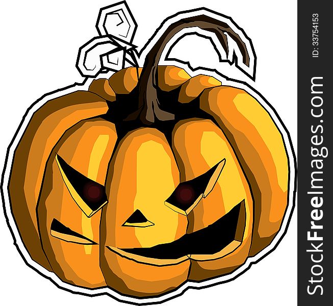 Pumpkin drawed in program. Pumpkin drawed in program