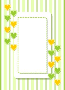 Greeting Card With Hearts Royalty Free Stock Photography Greeting Card With Hearts Royalty Free Stock Photography