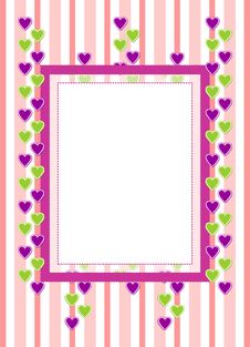 Greeting Card With Hearts Stock Images Greeting Card With Hearts Stock Images