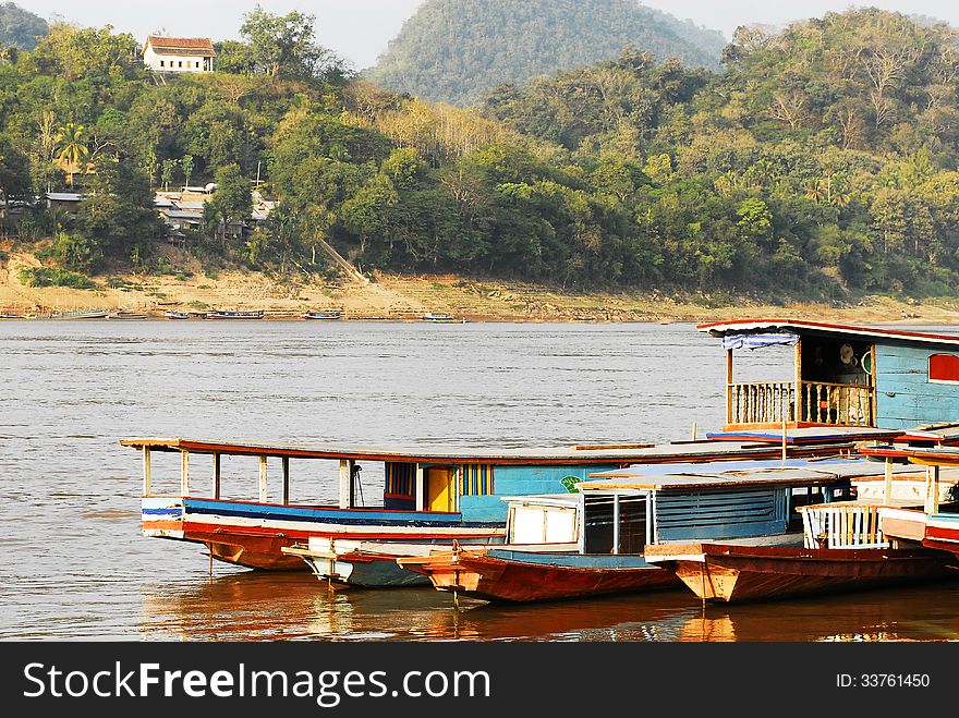 Mekong river, laos ,Luang Prabang.