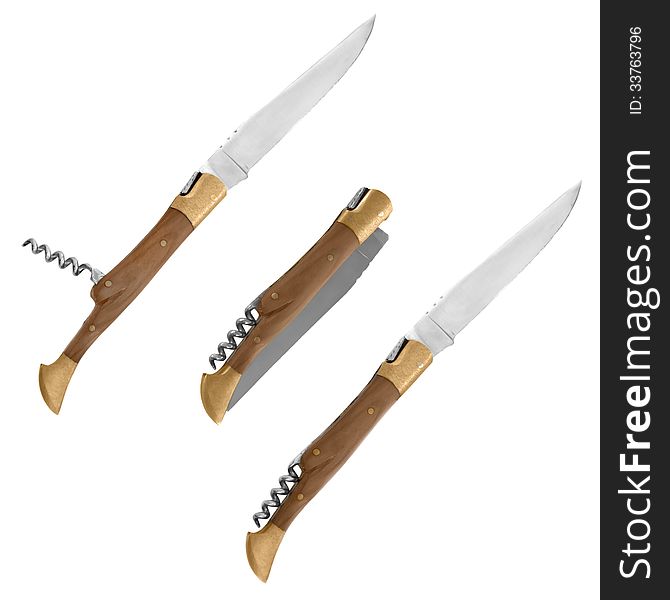 Three Knife White Background