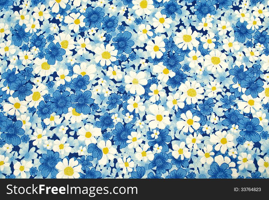 Pattern of flower on cloth fabric