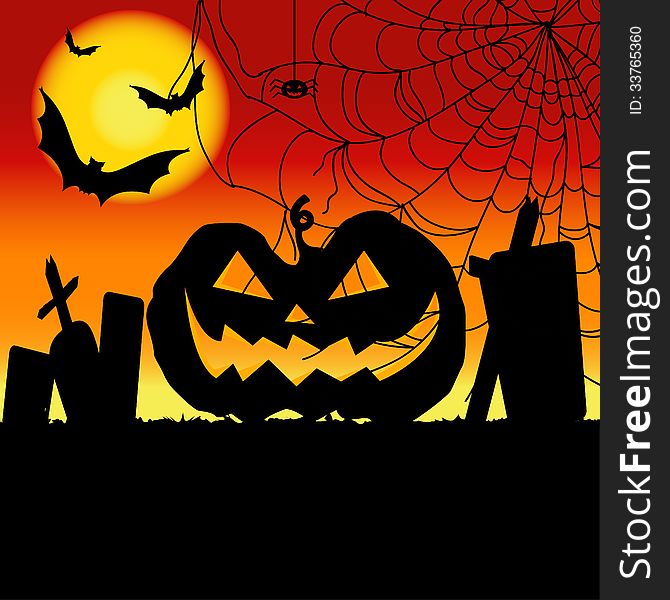 Halloween pumpkin background / card / invitation
