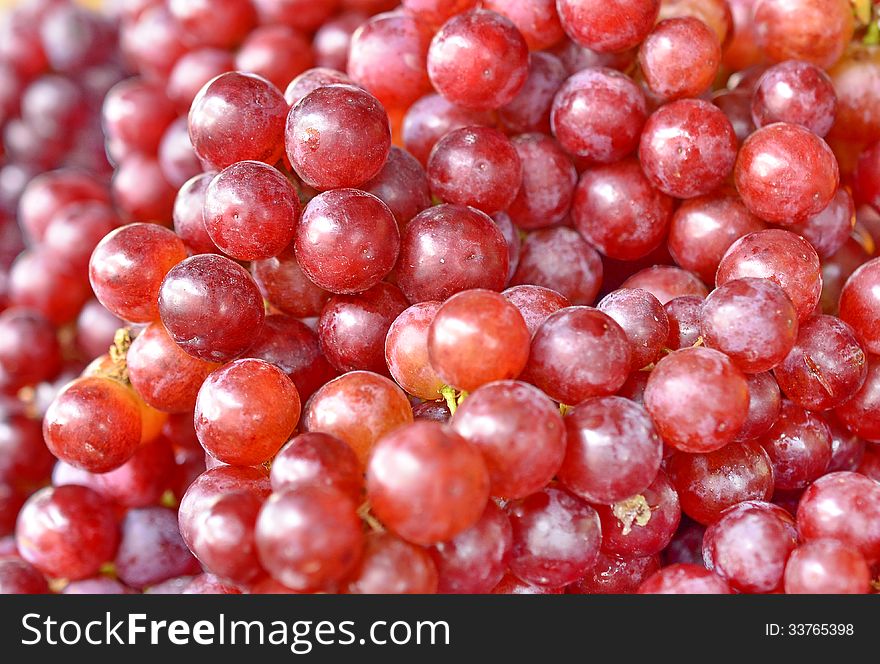 Texture of red grape sold in market