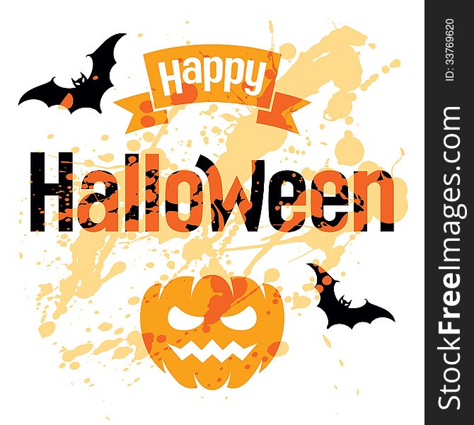 Happy Halloween, abstract vector illustration. Happy Halloween, abstract vector illustration