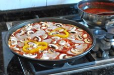 Pizza Preparation Stock Image Pizza Preparation Stock Image