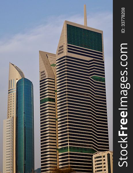 Group of skyscrapers in Dubai. Group of skyscrapers in Dubai