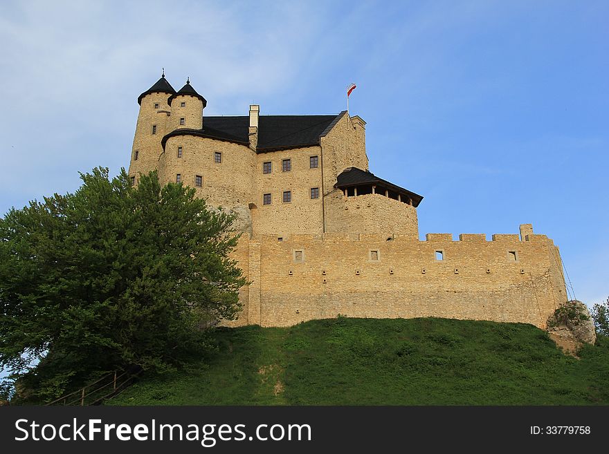 Bobolice castle ruins poland.