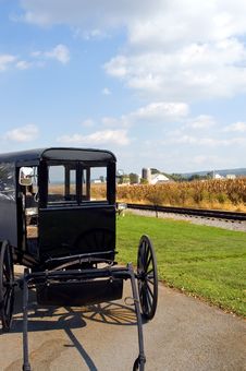 Amish Horse-drawn Buggy Stock Image Amish Horse-drawn Buggy Stock Image